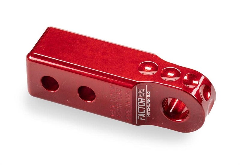 Factor 55 00020-01 Hitchlink 2.0 Rated at 9500 lb Ultimate Failure at 51,000 lb Convert Your Vehicles Hitch Receiver into a Recovery Point. Ideal for 4x4 Off Road Adventures â€“ Red - Image 1